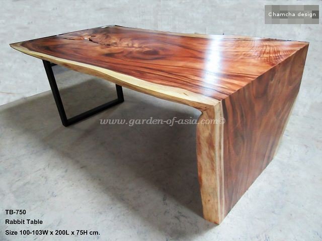 Code: "GATB-750", modern wood furniture, W 100-103 cm x L 200 cm x H 75